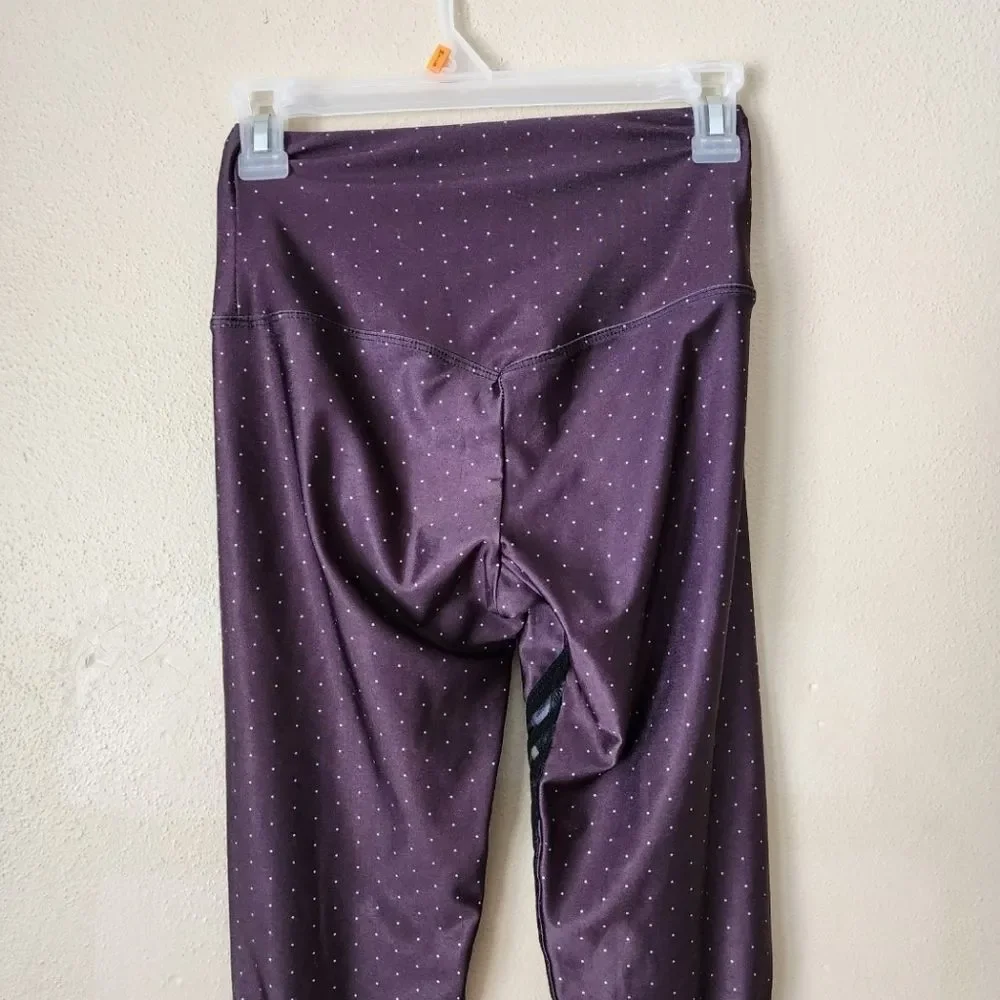 FP Movement X Onzie Purple Polka Dot High Rise Leggings XS Yoga Pants